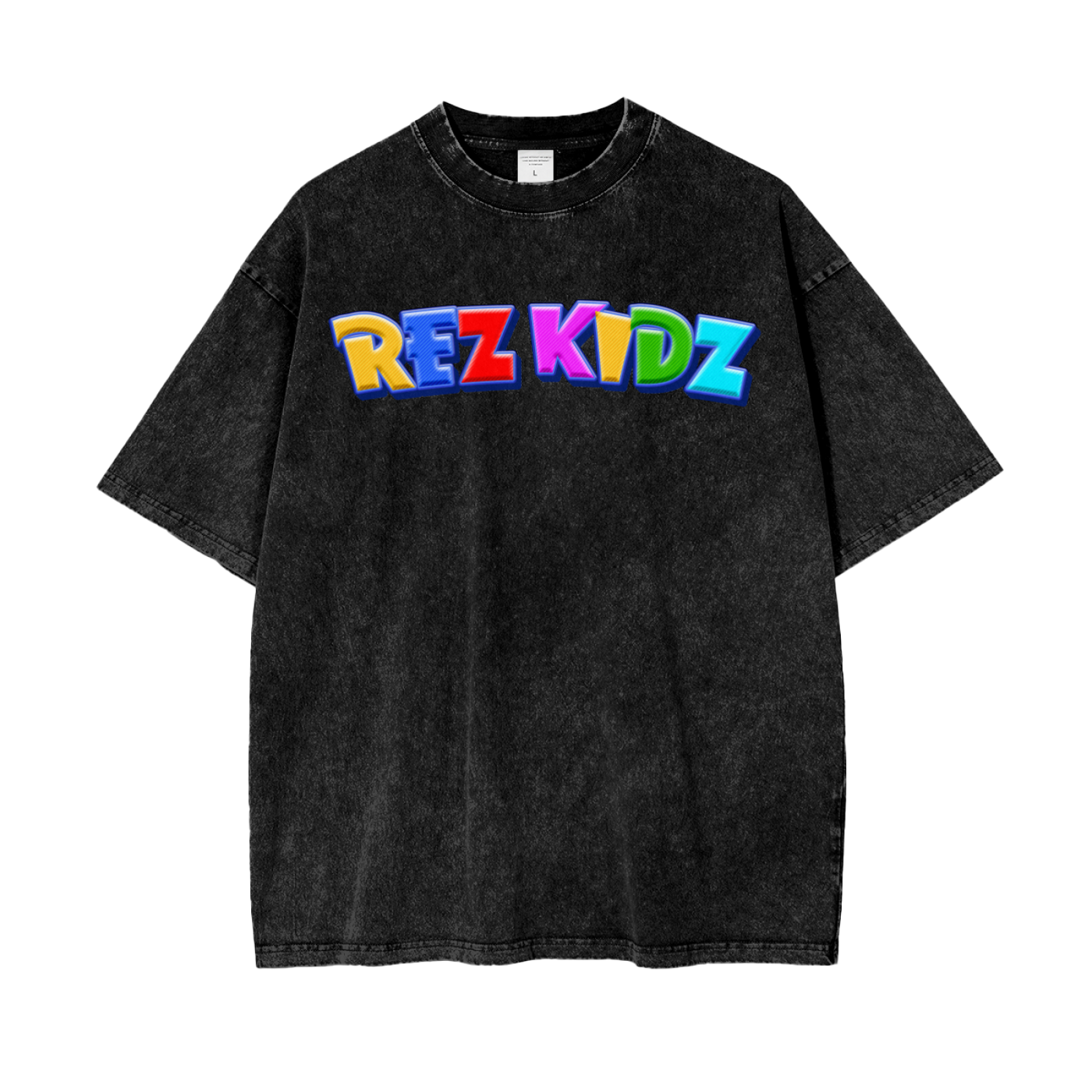 Rez Kidz Large Logo T-Shirt (Oversize Snow Washed)