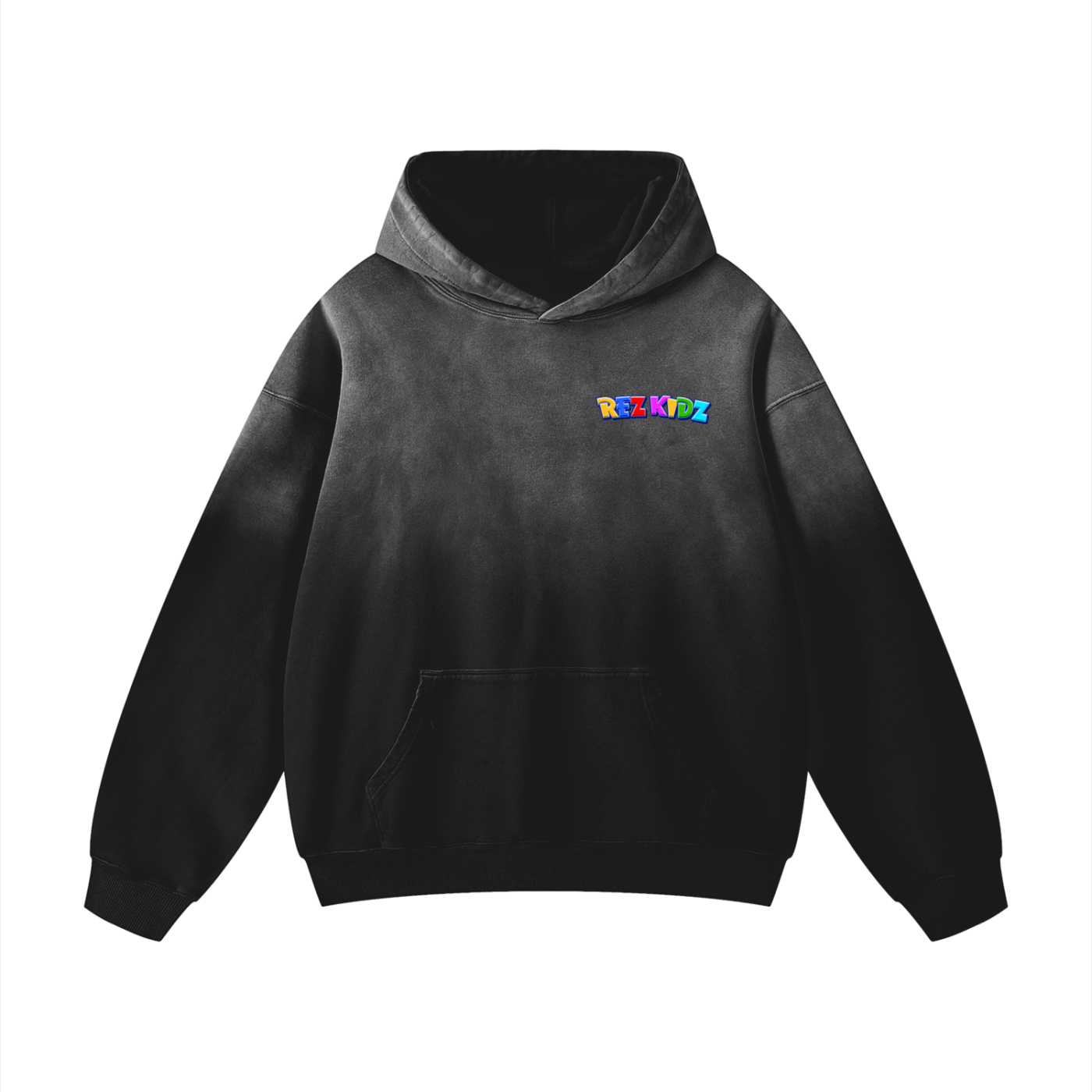 Rez Kidz Small Logo Hoodie (Heavyweight Sunfade Oversized)