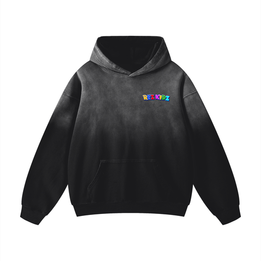 Rez Kidz Small Logo Hoodie (Heavyweight Sunfade Oversized)