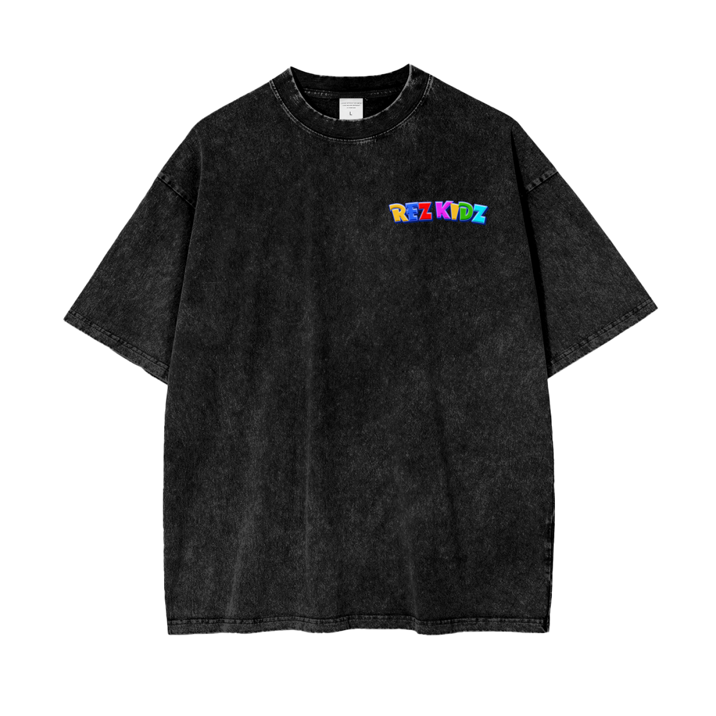 Rez Kidz Small Logo T-Shirt (Oversize Snow Washed)